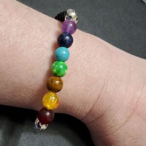 Chakra gemstone bracelet approx 8"